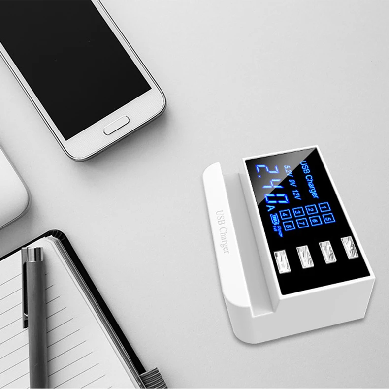 Концентратор, 4 порта, мульти USB зарядное устройство, Usb светодиодный адаптер, настенное зарядное устройство для Iphone, мобильного телефона, быстрая зарядка, настольная док-станция, EU, US, UK Plug