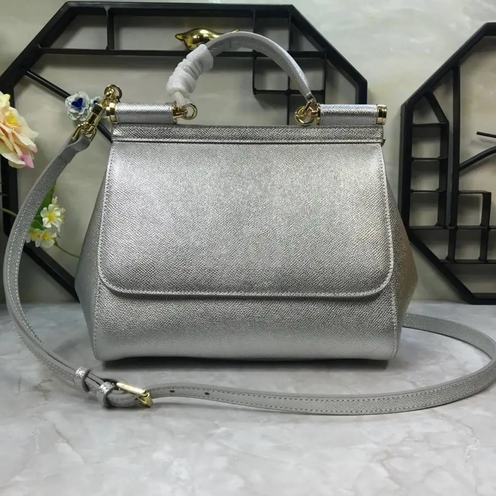 Горячая Распродажа Новая модная сумка женская сумка высокого качества кожаные сумки женские модные дизайнерские изысканные женские сумки - Цвет: Silver