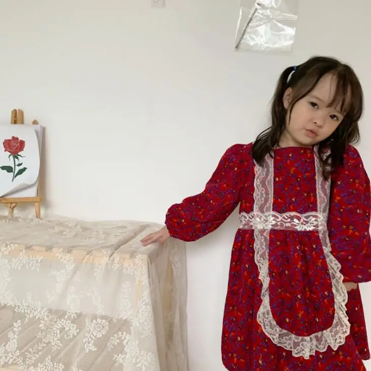 Г., вельветовое платье с принтом в Корейском стиле для девочек модные осенние платья для девочек от 1 до 6 лет, HX961