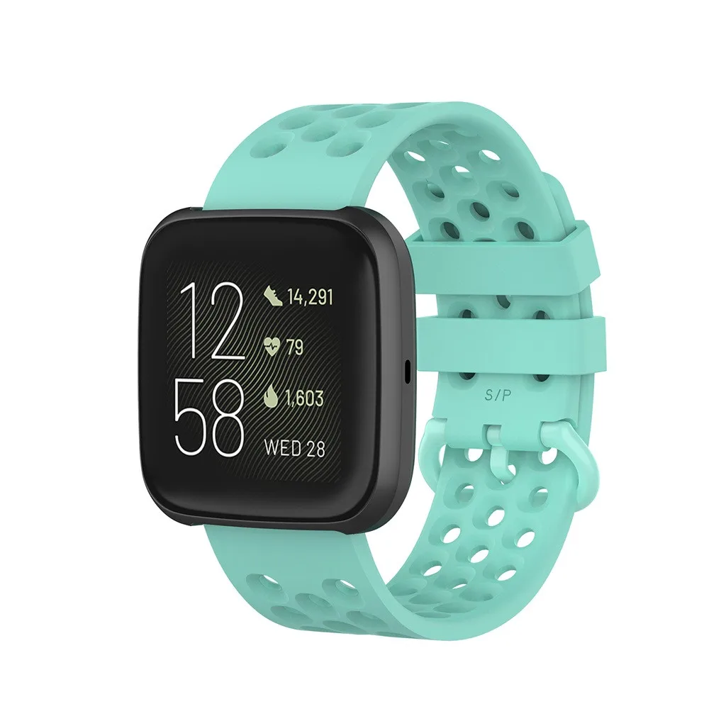Умные часы для Fitbit Versa 2, одноцветные, с воздушным отверстием, с пряжкой, на ремешке, профессиональный, простой дизайн, спортивные, декоративные, Social