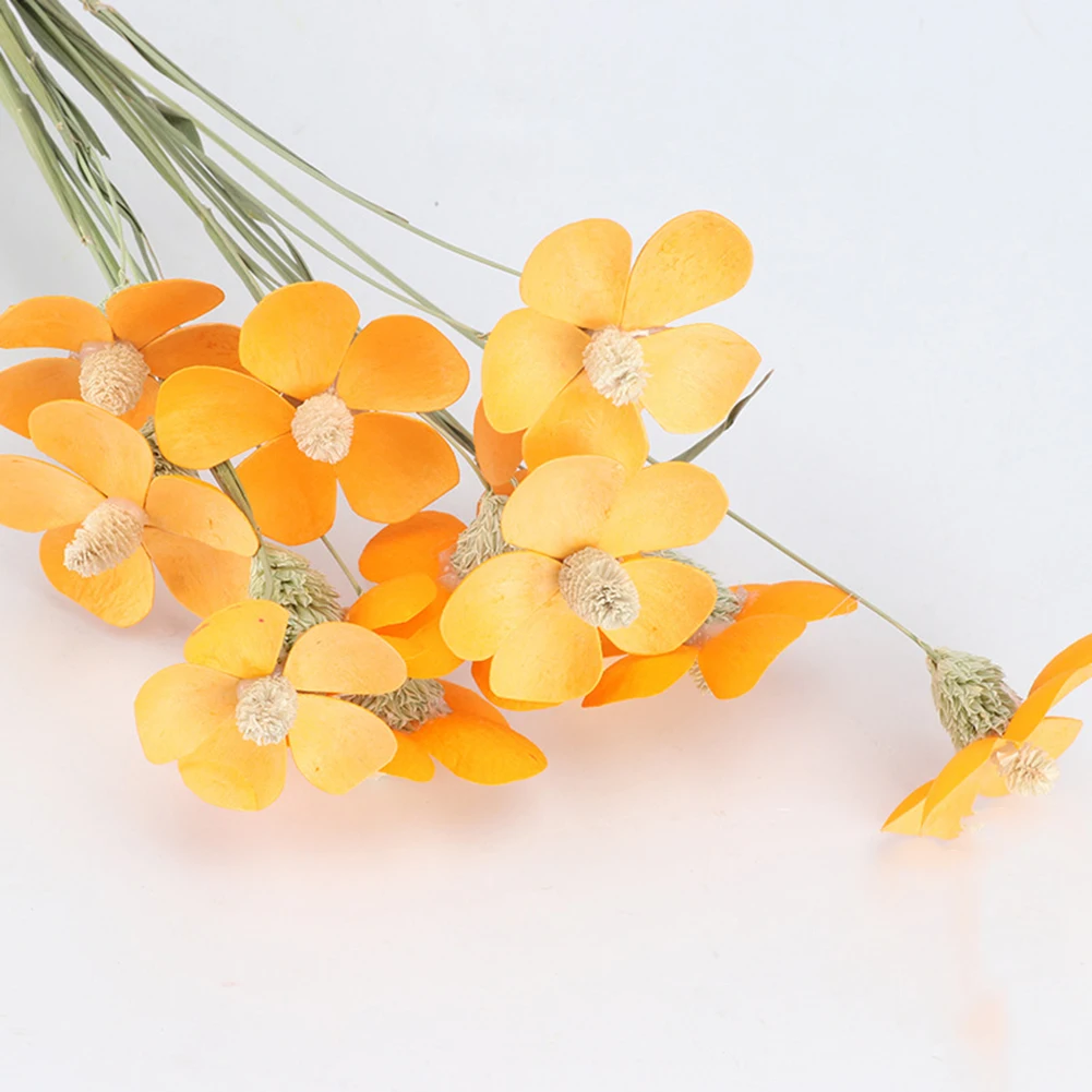 Orange 12 Pcs Natural Flower Violet Bundle Preserved Flower DIY Handmade Art Flower Wedding Home Decoration Dried Flower Decoration - Цвет: Orange