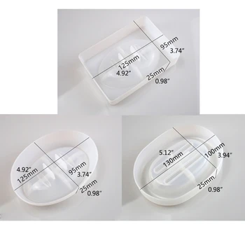 

Handmade Soap Box Silicone Mold Soap Dish Tray Resin Casting Mold Art Crafts M2EA