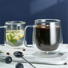 Двухслойные Стеклянные креативные кофейные чашки кружки для сока молочная чашка для кофе термостойкие пивные кружки Коктейльные бокалы Verre
