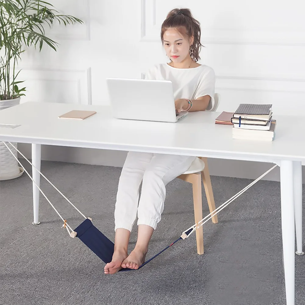 

Swing Hanging Office Desk Portable Work Mini Study Leg Rest Soft Outdoor Pedal Foot Hammock Chair Home