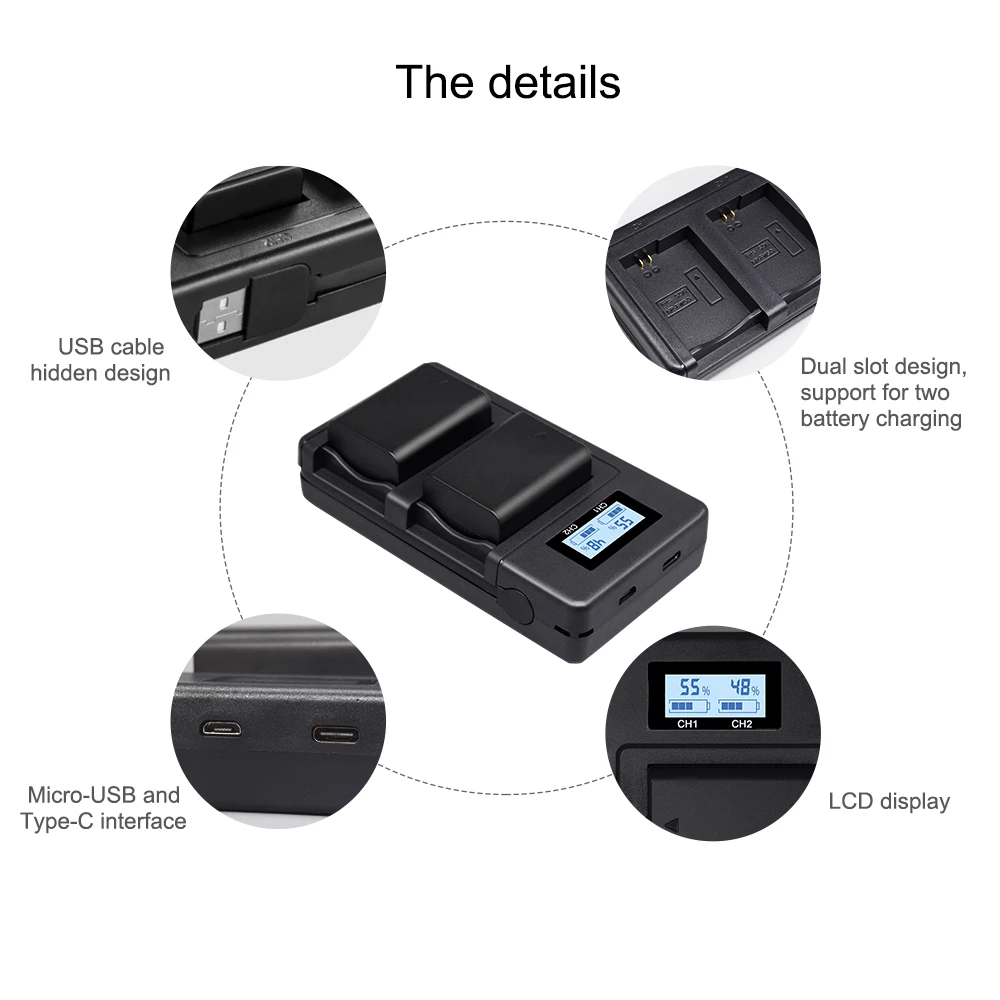 PALO NP-FW50 npfw50 fw50 зарядное устройство для камеры lcd USB двойное зарядное устройство для sony A6000 5100 a3000 a35 A55 a7s II alpha 55 alpha 7 A