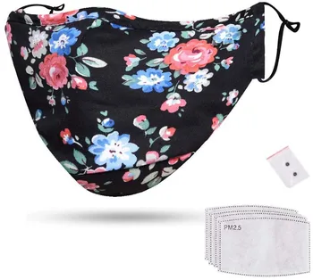 

In Stock! Fast Delivery! 1pc facemask Cover+2pcs Filters Mouth Face Cover Cotton Dust Reusable And Washable маска Makeup Mirror