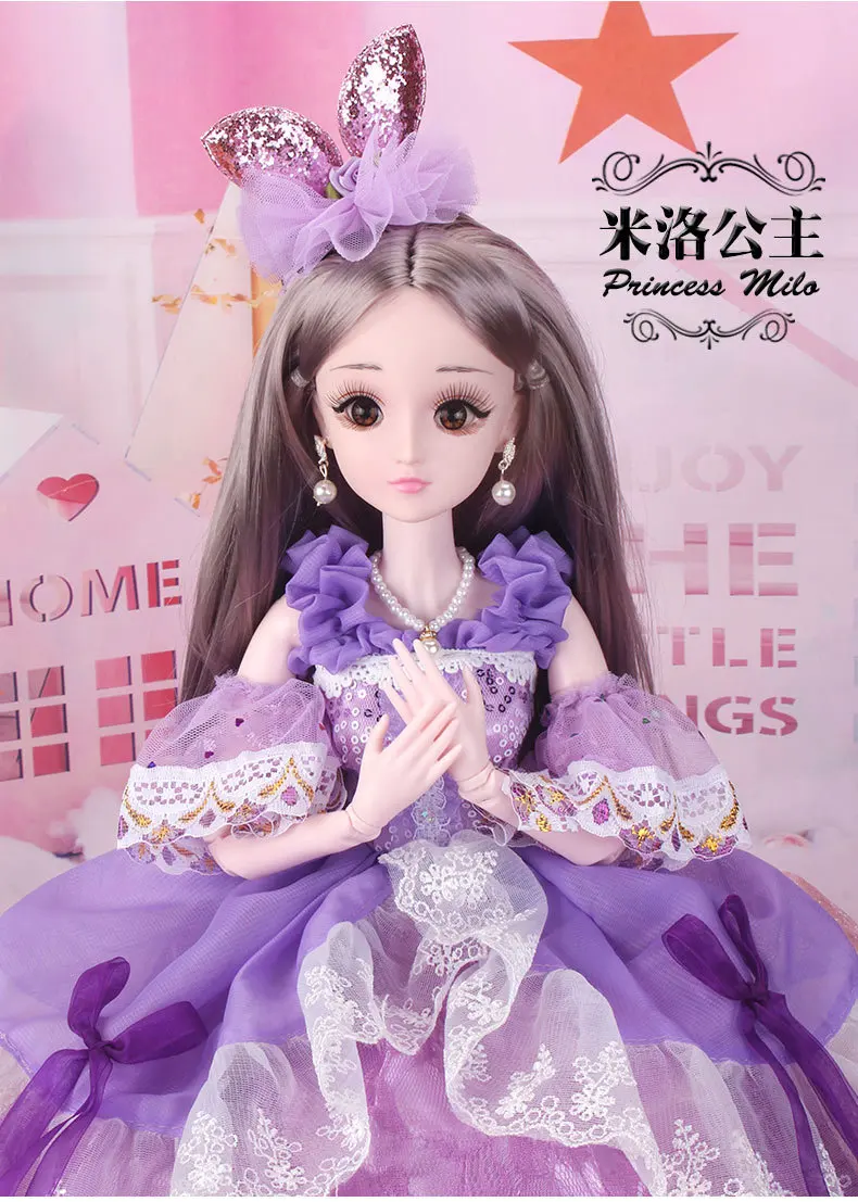 60 см 1/3 BJD кукла с принцессой аксессуары 3D глаза подвижные шарнирные куклы свадебное платье Игрушки для девочек подарок AT36 - Цвет: as picture