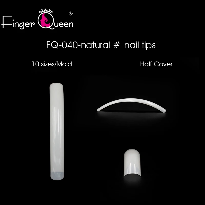 Fingerqueen, 500 шт, длинные балерины, накладные ногти, полностью/половина французских акриловых кончиков для ногтей, квадратная головка, накладные ногти FQ040