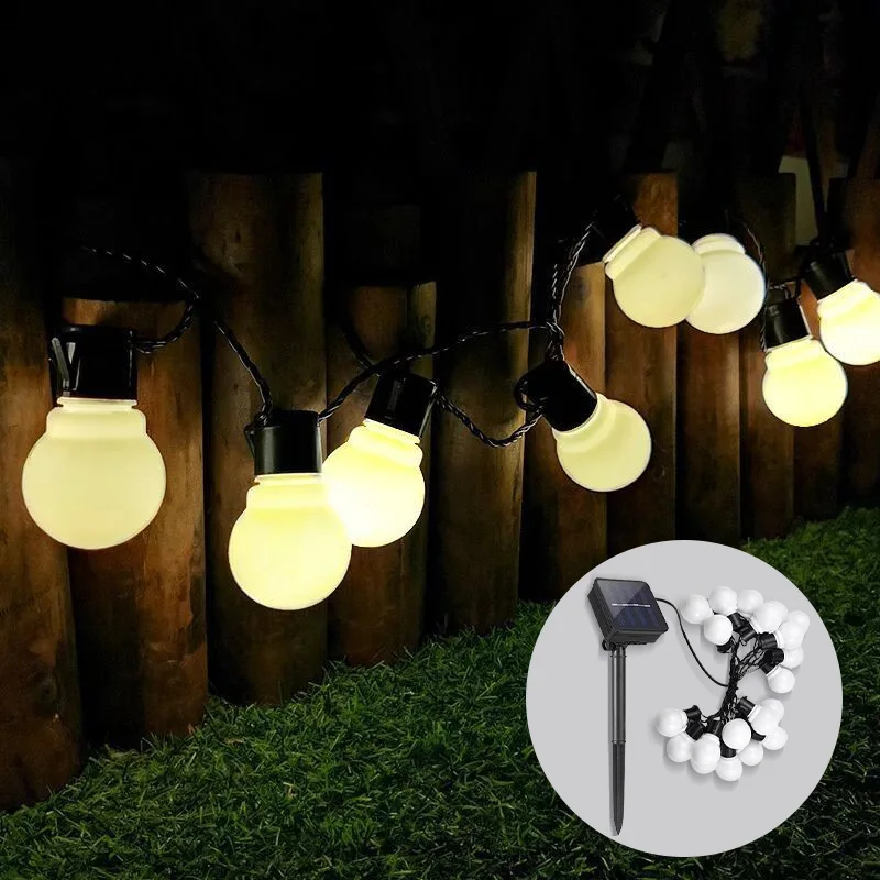 Luzes da Corda Solar ao ar Livre à Prova Luzes de Fadas Festa de Casamento em Casa Decoração de Natal Luz da Corda Dwaterproof Água Energia Solar Jardim Led 3 Luzes e Iluminação