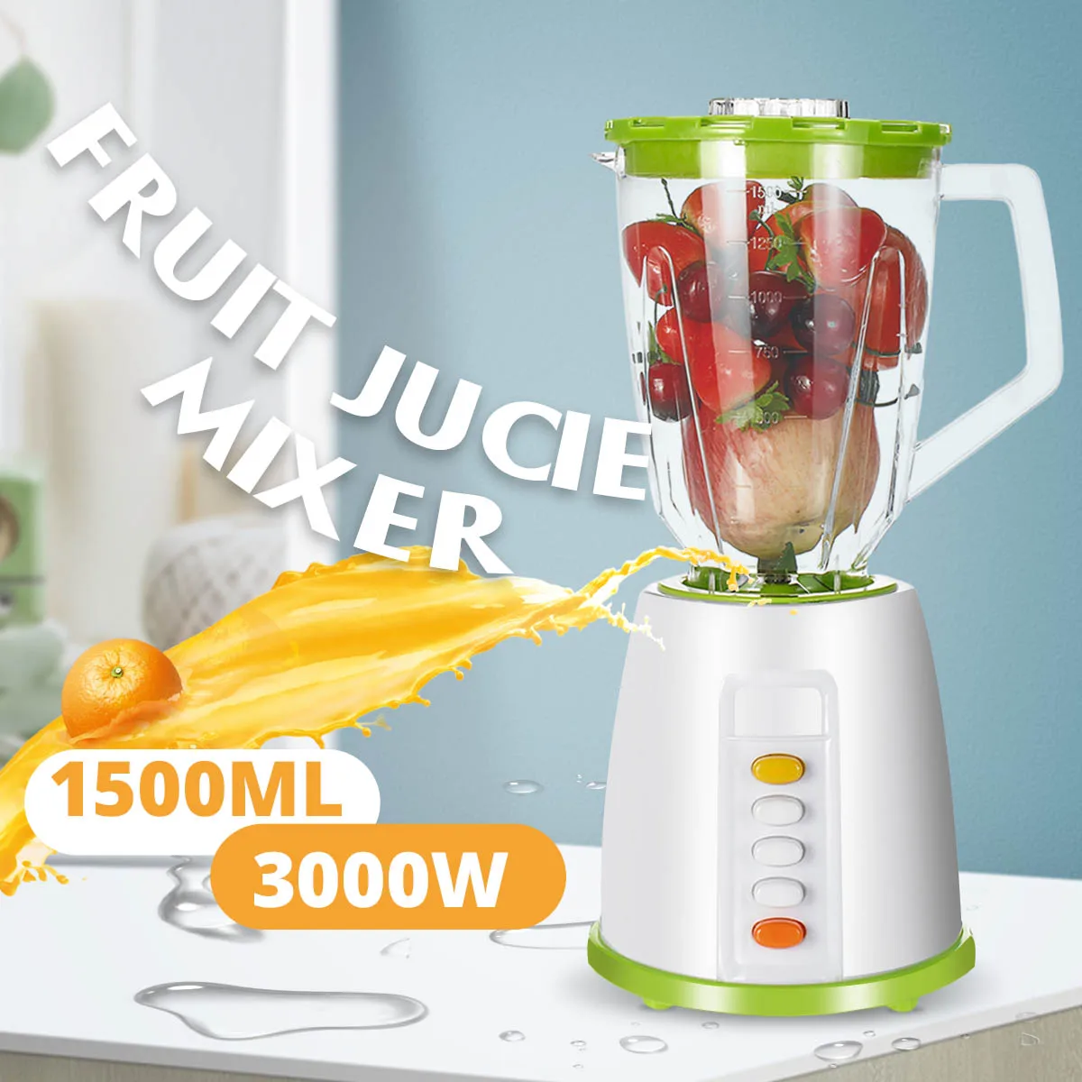 

New Multi-functional Nutrition Machine 1500ML Juice Blenders Fruit Juicer Mixer Timer-Blenders Ice-Crusher Food-Processo
