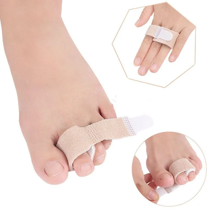 1Pc New Fabric Toe Finger Straightener Hammer Toe Hallux Valgus Corrector Bandage Toe Separator Splint Wrap Foot Stretcher Healt