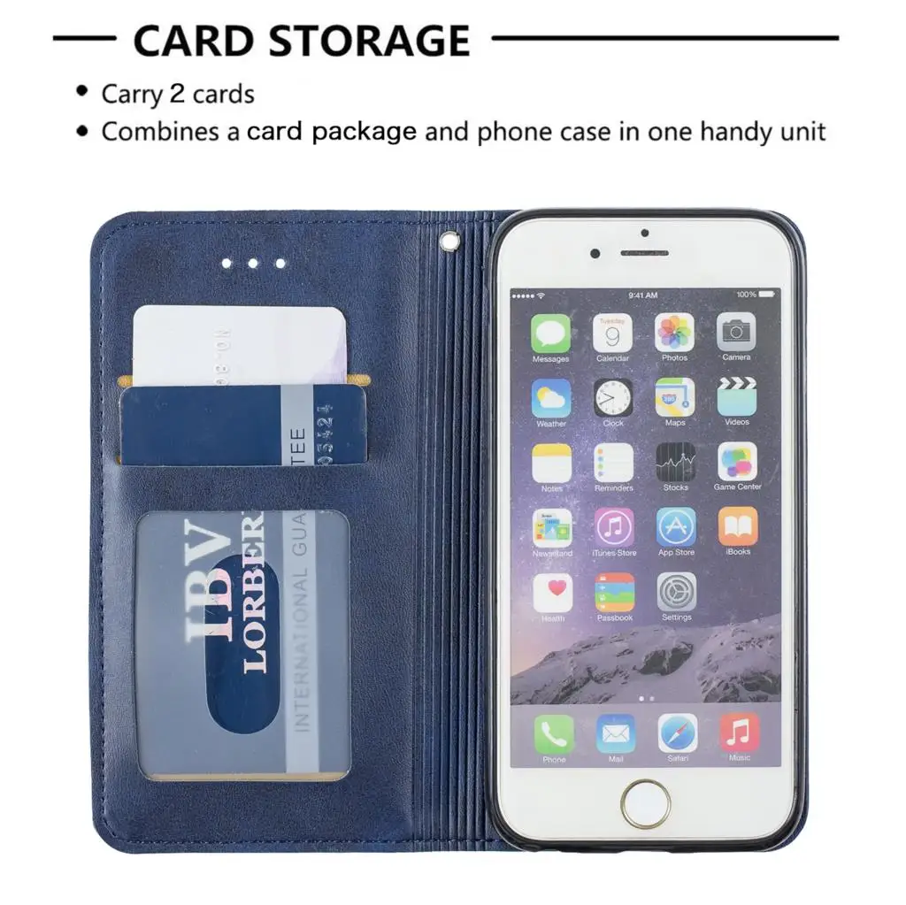 Бизнес силиконовые чехлы для capinha iPhone 6 Coque Флип Бумажник чехол книга СПС Aksesuar Apple