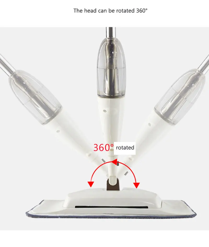 360 Вращающаяся швабра с распылителем, набор со щеткой, волшебные швабры для плоского пола, Бесконтактный уборочный инструмент, моющиеся подушечки из микрофибры, моющиеся подушечки, очиститель окон