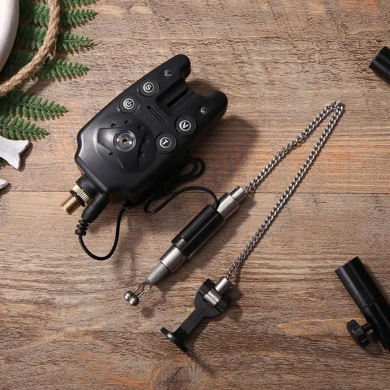 Fishing Bite Alarm+Flash Soft Chain Swinger Hanger Indicator Fishing Tackle