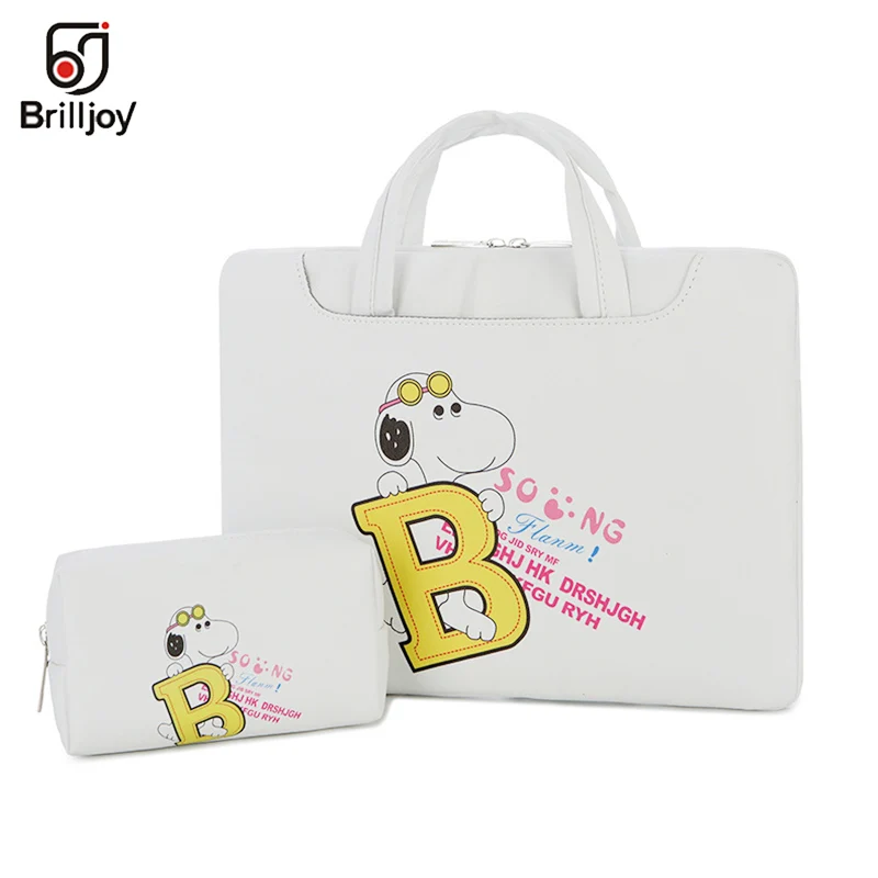 14inch White Brilljoy устойчивый к царапинам водонепроницаемый портфель для ноутбука сумка для 13 14 15 дюймов мультфильм окрашенный дорожная сумка для мужчин и женщин Новинка - Цвет: 14inch White
