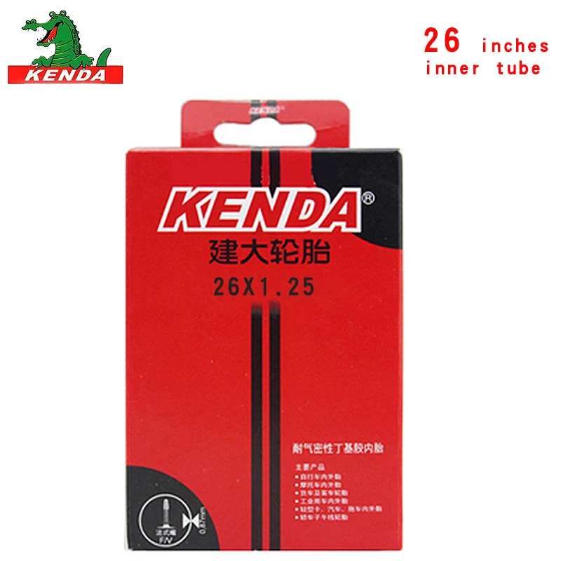 Kenda-Bicycle Inner Tube Tires, Butyl Rubber, Mountain Bike Parts, 26*1-3/8 26*1.25 S/V F/V Cycling