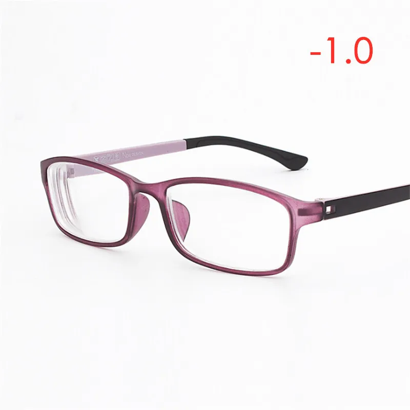 GN7 Purple frame GLTREE Классическая оправа TR90 женские очки для близорукости Модные Ретро женские очки для близорукости мужские ультралегкие очки-1,0-5,0 GN7 - Цвет оправы: GN7 Purple frame