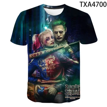 

Suicide Squad T Shirt Men Women Children Harley Quinn The Joker T-shirt 3D Printed Short Sleeve Tops Boy Girl Summer Streetwear