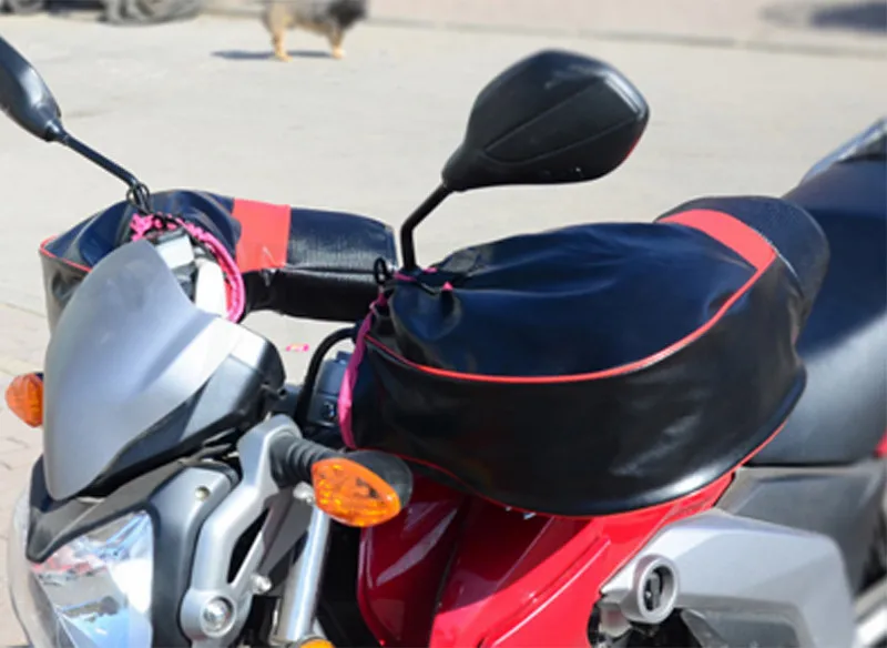 Мото rcycle руль комплект зимние теплые толстые теплые кожаные ветрозащитные водонепроницаемые мото-перчатки для HONDA PCX 125/150 PCX125 PCX150