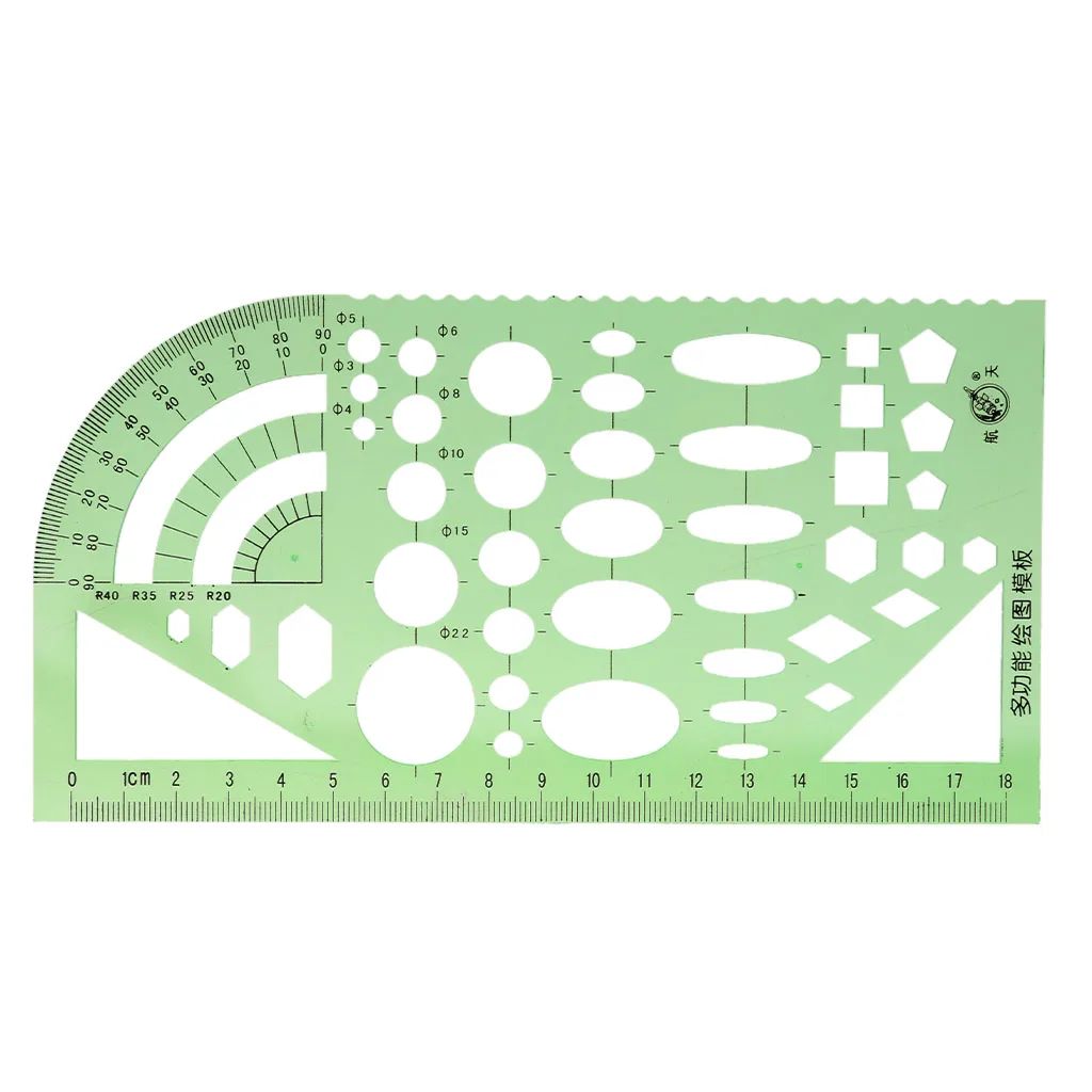 Multifunctional Plastic Drawing Curve Pattern Stencil Template Ruler Tool