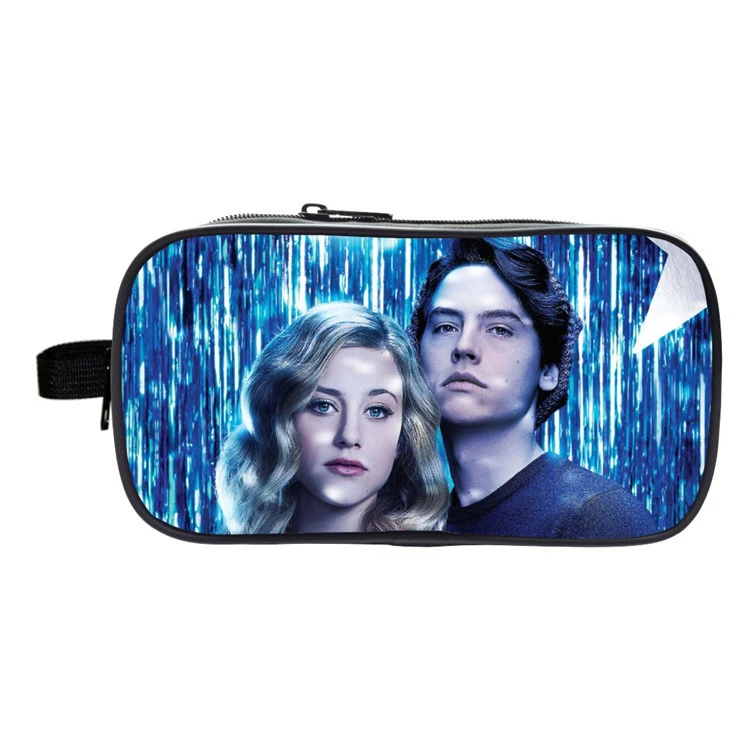 Sac a dos макияж аниме Mochila ривердейл сумка напечатана 3D двойная молния Kpop для детские школьные принадлежности косметичка