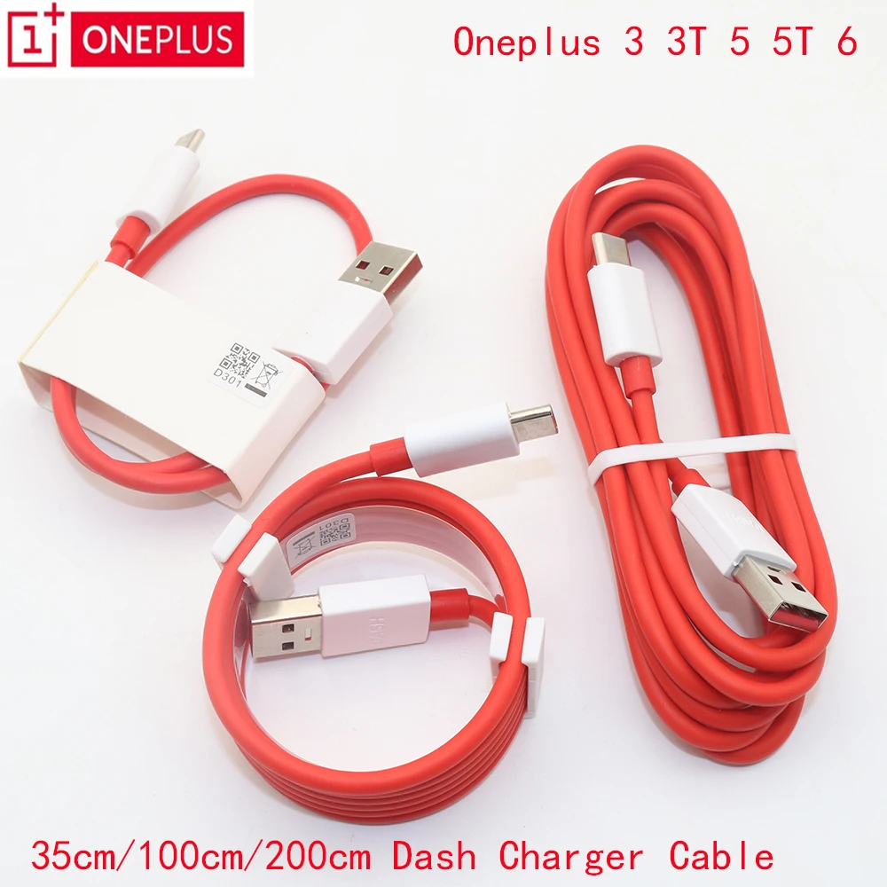 Oneplus 6T Dash зарядный кабель Usb type-C кабель Быстрый красный 35/100/200 см зарядный кабель для передачи данных для одного Plus 6/5 t/5/3 t/3