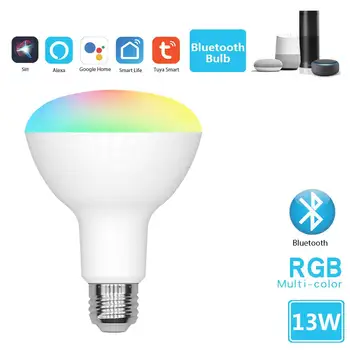 

Bluetooth Smart Light Bulb LED 16w Color Changing E26/E27 9W LED RGB Lamp Remote Voice Control Work with Alexa/Google Home