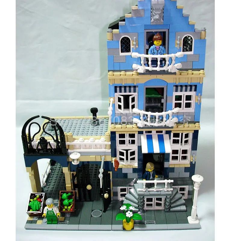

15007 Creator Series Market Street Super Market Building Blocks 1248pcs Bricks Toys Model Set Compatible Creator 10190