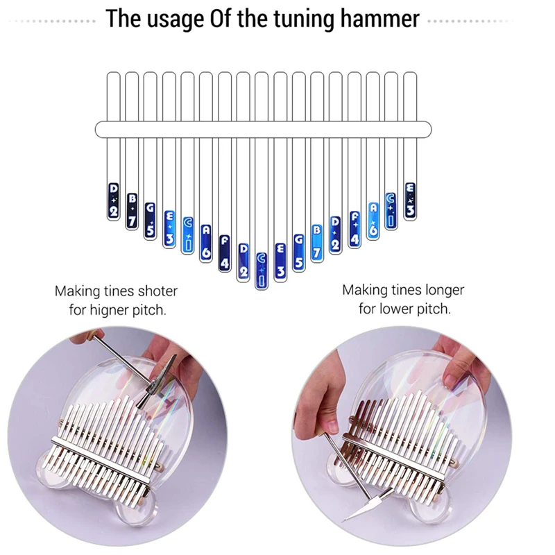 Kalimba 17 Keys Thumb Piano Finger Piano with Case Study Booklet Tune Hammer Stickers musical instrument
