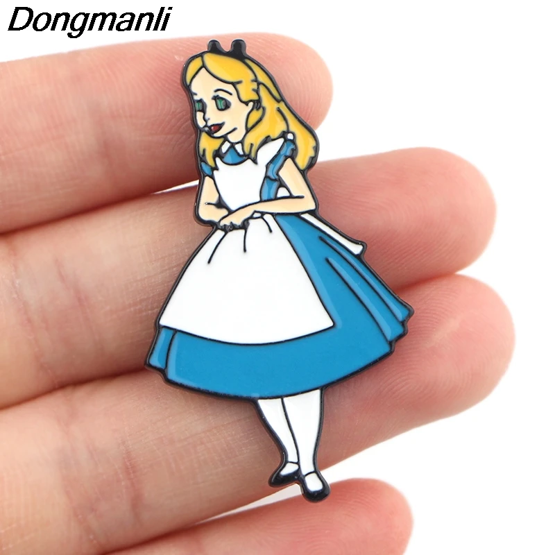 P4294 Dongmanli аниме ювелирные изделия Чеширский Кот из Алисы металлическая брошь булавки рюкзак с нашивками сумка воротник нагрудные булавки