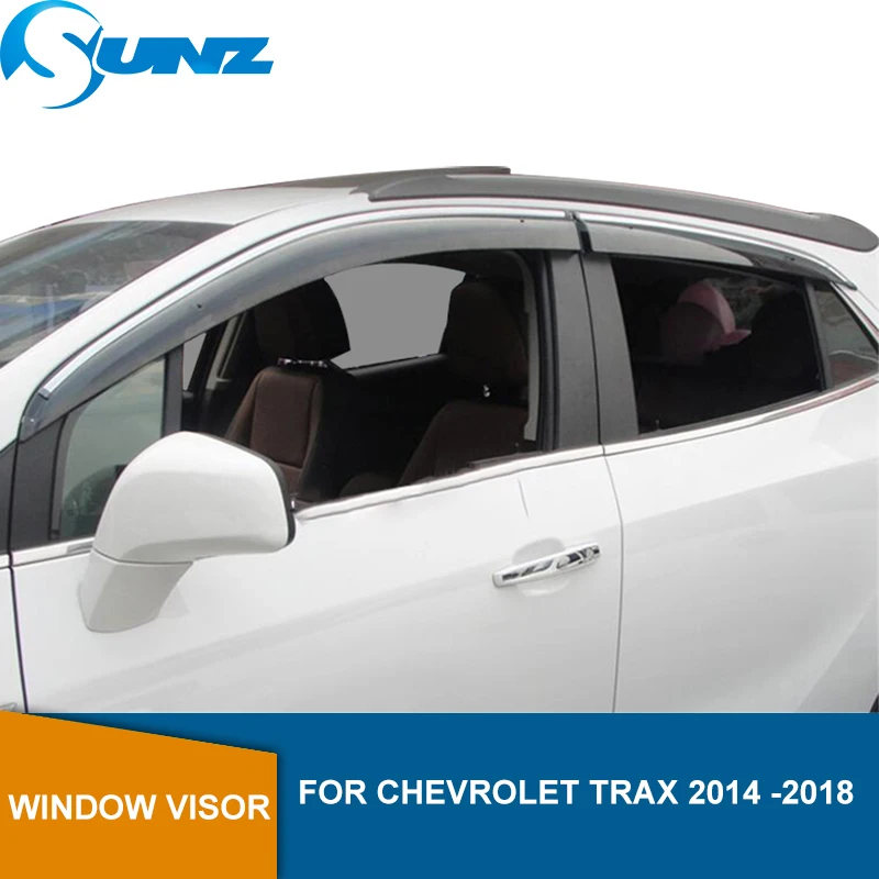 

Side Window Deflectors For Chevrolet Trax 2014 2015 2016 2017 2018 Window Visor Vent Shades Sun Rain Deflector Guard SUNZ