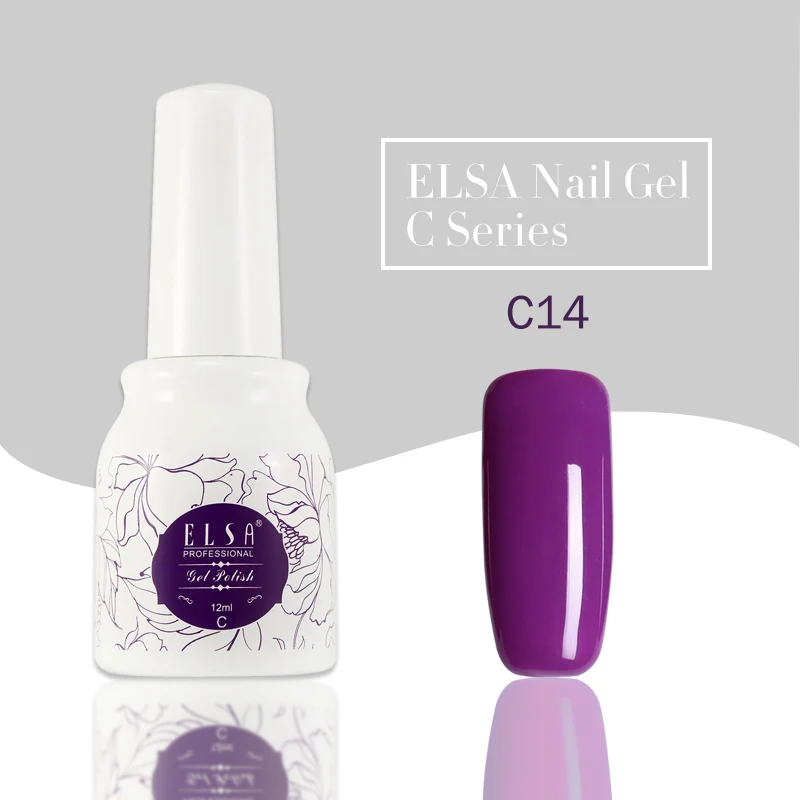C14 Elsa УФ-гель, Новое поступление, дизайн ногтей, маникюр, 29 цветов, УФ-светодиодный, отмачиваемый, эмалированный Гель-лак, лак - Цвет: C14