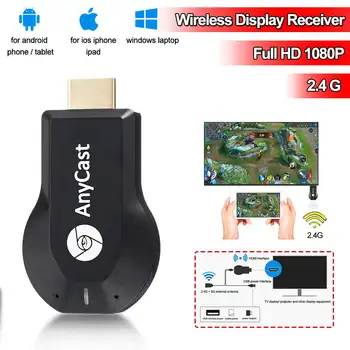 

1080P 2.4G 2 Mirroring Multiple TV Stick Adapter 2GB Mini Android HDMI WiFi Receiver Display Module