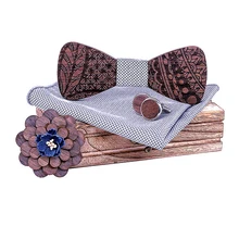 Взрывные модели Деревянный костюмная галстук-бабочка квадратный шарф манжета Пряжка Брошь Свадебный розовый галстук-бабочка мужские аксессуары логотип на заказ