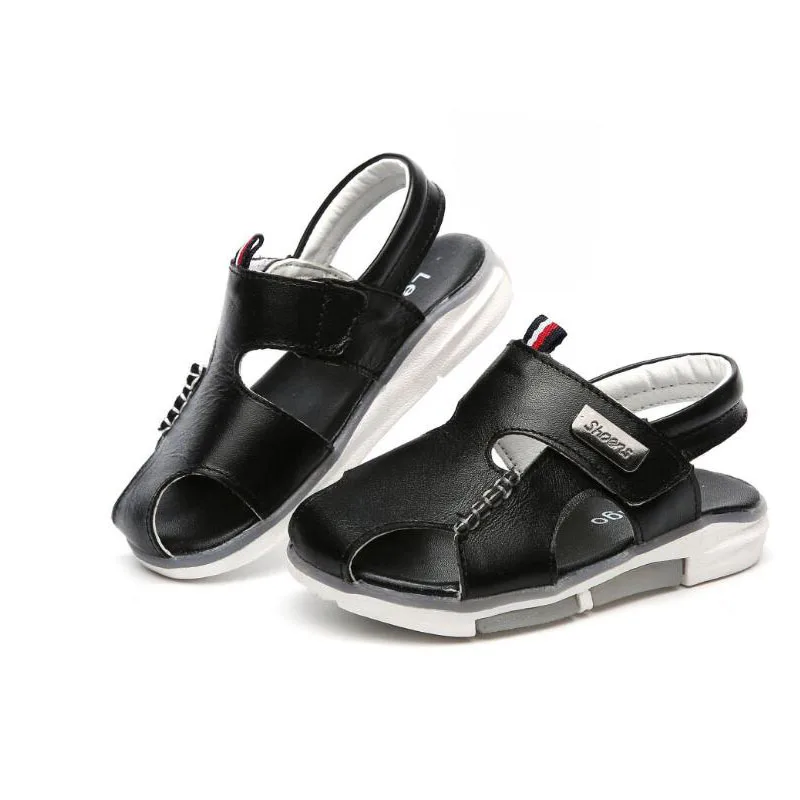 

Fashion children's sandals men and women baby shoes with PU TPR rubber sole shoes Antislip baby shoes U-shaped toe cap sandals
