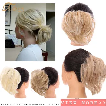 

TALANGSynthetic curly hair messy donut hairpin hairpin hair accessories for ladies hair rope high temperature resistant hair end