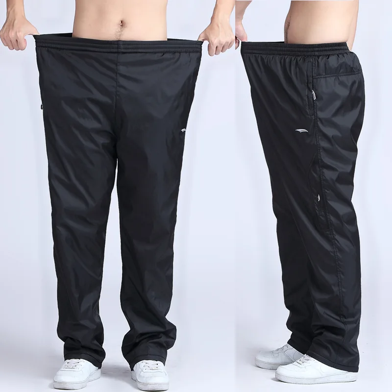 Black 4XL-6XL мужские велосипедные штаны Фитнес Плюс Размер Спортивные Леггинсы Эластичный шнурок Бодибилдинг бег спортивная одежда брюки для тренировок Горячая - Цвет: Black