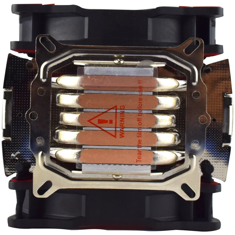 Pccooler S1211 5 тепловым стержнем heat pipe Процессор радиатор кулера 12 см с красной светодиодный вентилятор с ШИМ-управлением для Intel 115X1366 AMD AM4 AM3 компьютер Процессор охлаждения
