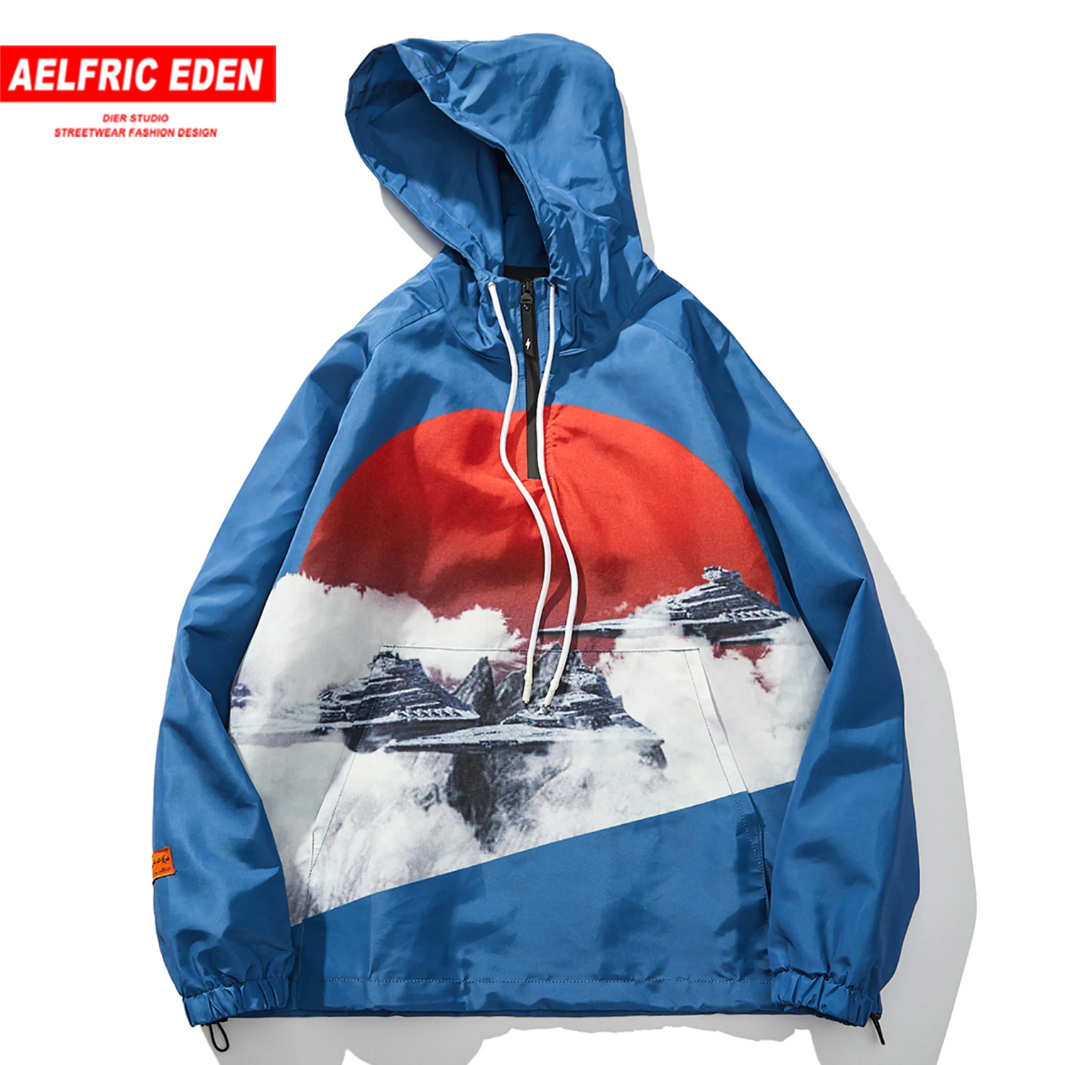 Aelfeic Eden, японский стиль, мужская куртка с принтом,, осенняя мода, повседневная Уличная, свободные топы, Harajuku, хип-хоп, карго, Мужское пальто