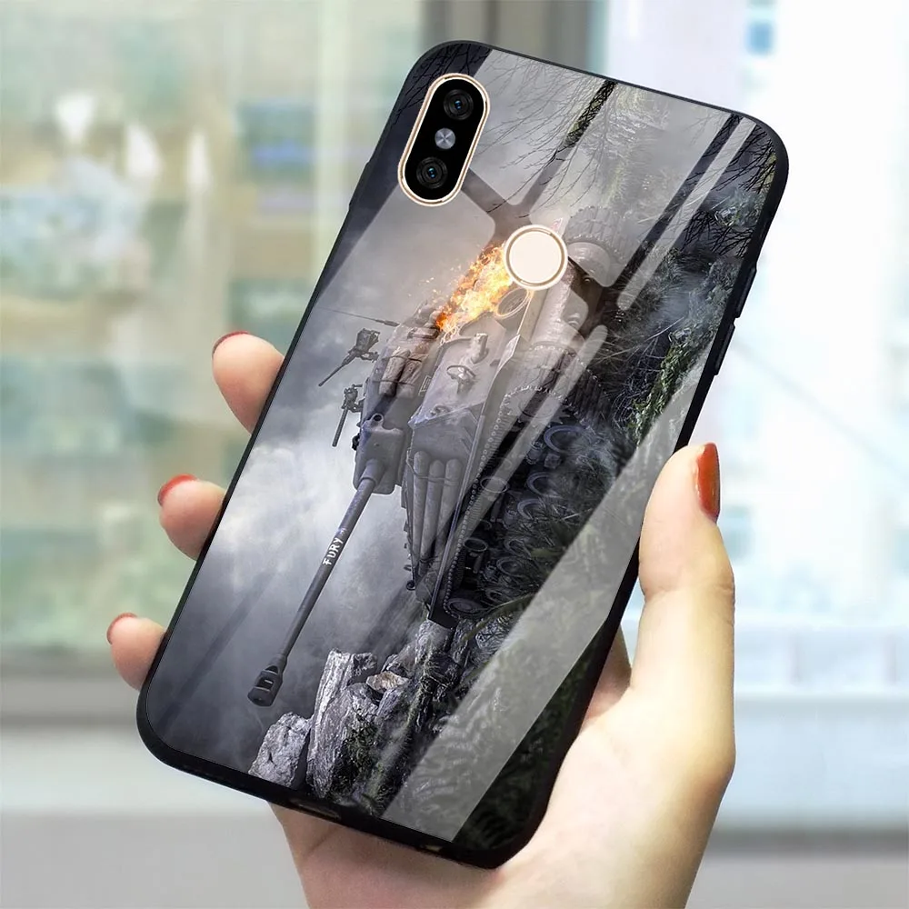 

Pattern world of Tanks Phone Cover for Xiaomi Mi 9 Redmi 4X 6A Case Note 5 6 7 Pro Mi A1 A2 8 Lite F1 Tempered Glass