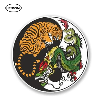 

HotMeiNi 13cm x 13cm Personality YIN YANG Tiger Dragon Decal Cartoon Car Stickers Motorcycle Decals Reflective Styling Graphic
