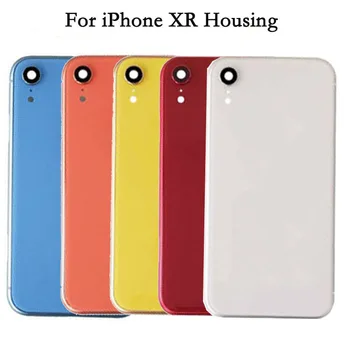 

Full Housing Case For iPhone XR Battery Back Cover Door Rear Cover No Flex Cable + Middle Frame + Sim Tray side key parts