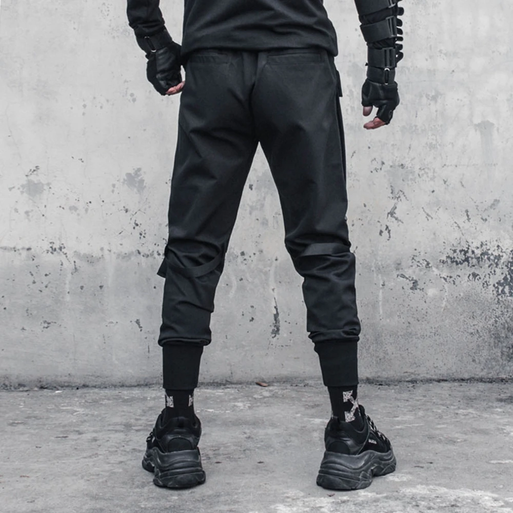 AOGZ Techwear Ribbons Pants Casual Loose Cargo Pants Men Tactical Joggers  Harajuku Streetwear Hip Hop Sweatpants Trousers Pants