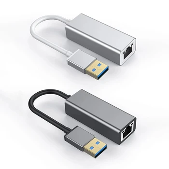

Portable USB3.0 Transform RJ45 1000 MB Multifunction Aluminium Alloy Network Card Converter with Indicator Light