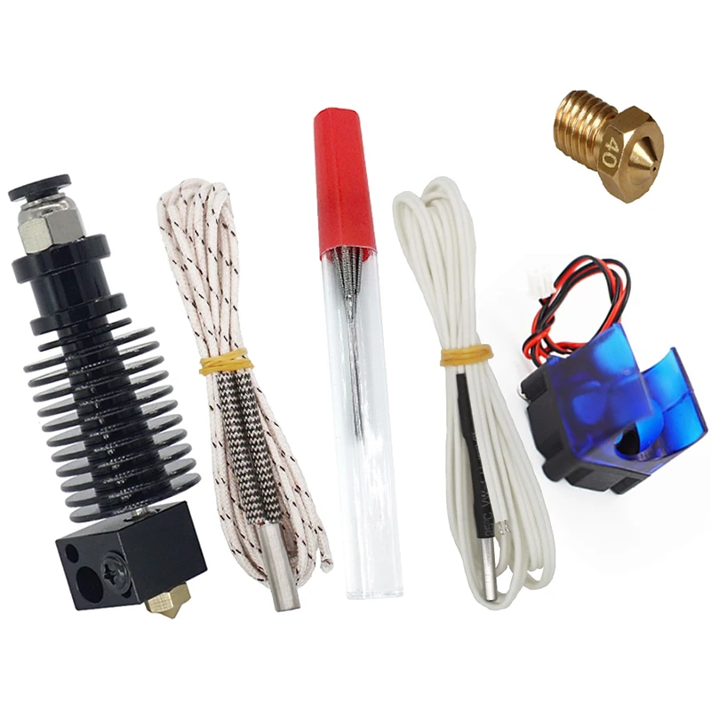

E3D V6 Hotend Kit High Temperature Version 300 Degrees Celsius J-Head 3D Printer Parts 0.4/1.75Mm Remote Extruder 12V