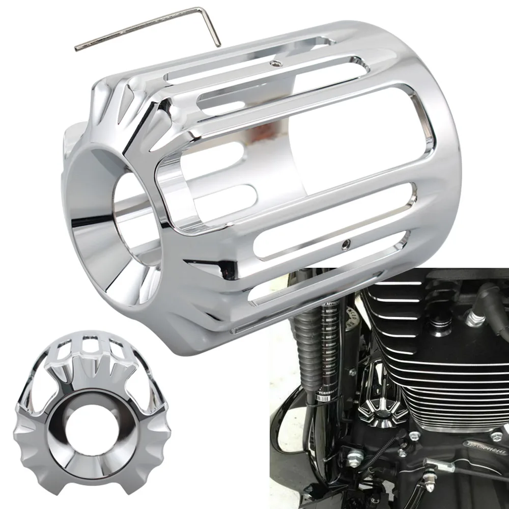 Motorcycle Chrome Oil Filter Cover Machine Grid For Harley Sportster 883 1200 XL Iron Touring Road King Softail Deluxe Dyna | Автомобили и