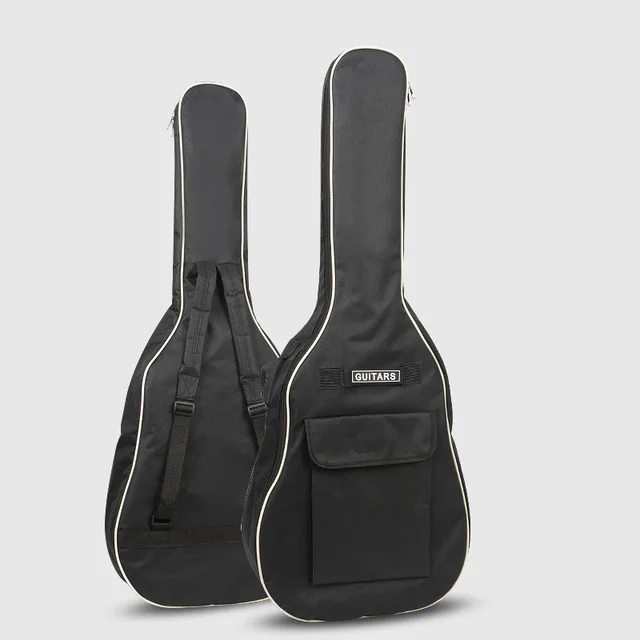 P20 Black 40/41 дюймов Ткань Оксфорд Акустическая гитара Gig сумка водонепроницаемый рюкзак 5 мм Хлопок двойные лямки мягкий чехол - Цвет: P20 Black