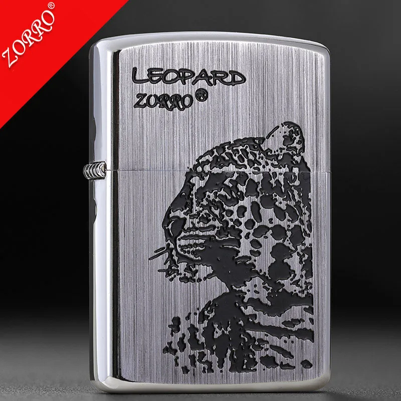 Zorro Kerosene Lighter Wind-proof Draw Leopard Scratch-proof Creative Personality Creative Lighter Men lighters mens gift