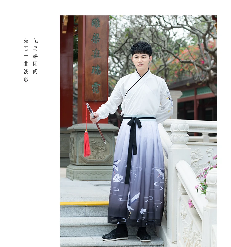 Traditional Chinese Hanfu Clothes For Men'S Ancient Elegant Printing Embroidery National Tang Suit Women Folk Dance Wear DL4194
