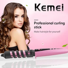 KM-1215 Электрический волшебный спиральный Плойка для завивки волос керамический баррель Профессиональный волнистый стайлер Инструменты для укладки волос